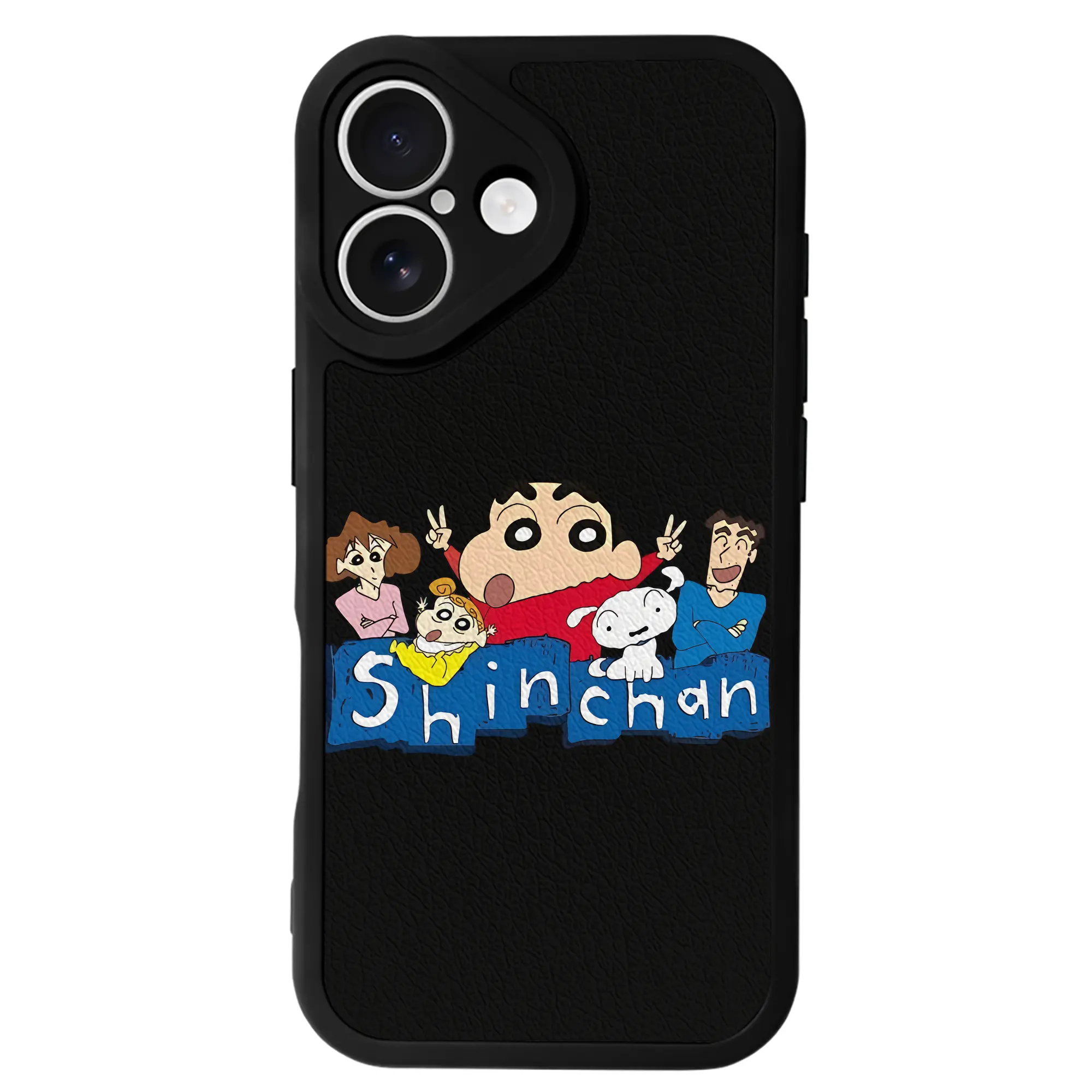 クレヨンしんちゃん グッズ 野原 ひろし - IPhone 16シリーズ対応 ・ シリコンスマホケース ・ レザー調 ・ 高精度フィット ・ 耐衝撃 ・ ワイヤレス充電対応 ・ 精密カット